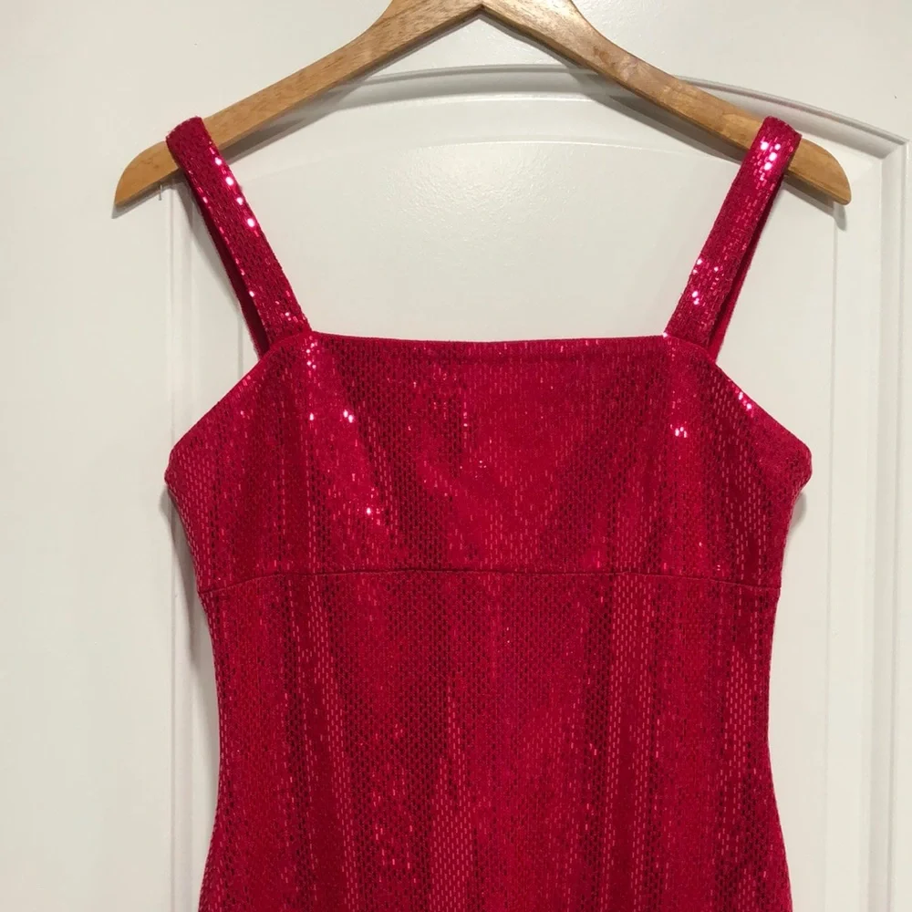 Like new! - ST. JOHN COUTURE Pink Sequined Evening Gown Maxi Dress - Picture 6 of 16